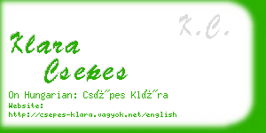 klara csepes business card